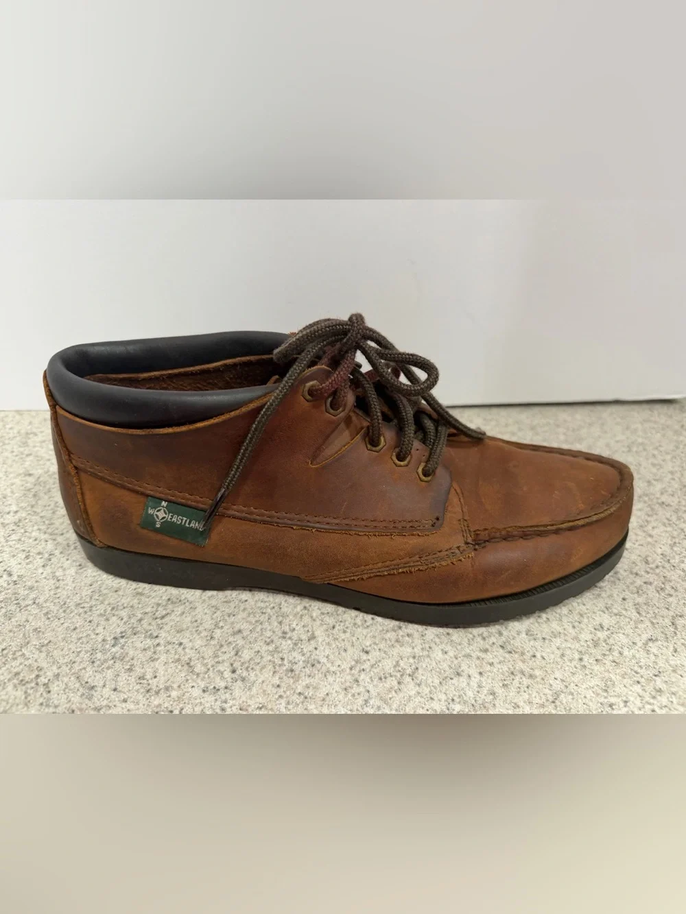 Vtg EASTLAND Seneca Camp Moc Chukka Leather Boots - Men’s Size 9.5 - Brown